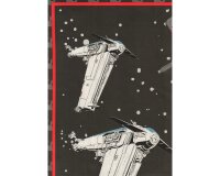 90-cm-Panel Patchworkstoff STAR WARS: THE LAST JEDI, X-Wing-Fighter, dunkelgrau-orange