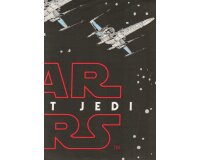 90-cm-Panel Patchworkstoff STAR WARS: THE LAST JEDI, X-Wing-Fighter, dunkelgrau-orange