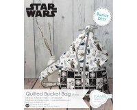 90-cm-Panel Patchworkstoff STAR WARS: THE LAST JEDI, X-Wing-Fighter, dunkelgrau-orange