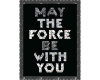90-cm-Panel Patchworkstoff STAR WARS: THE LAST JEDI, X-Wing-Fighter, dunkelgrau-orange