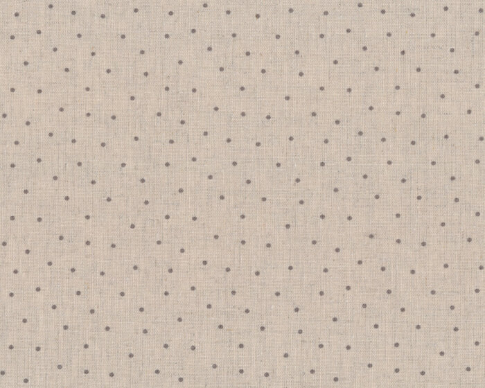 Halbleinen-Dekostoff SHABBY CHIC, Pünktchen, natur-natur dunkel