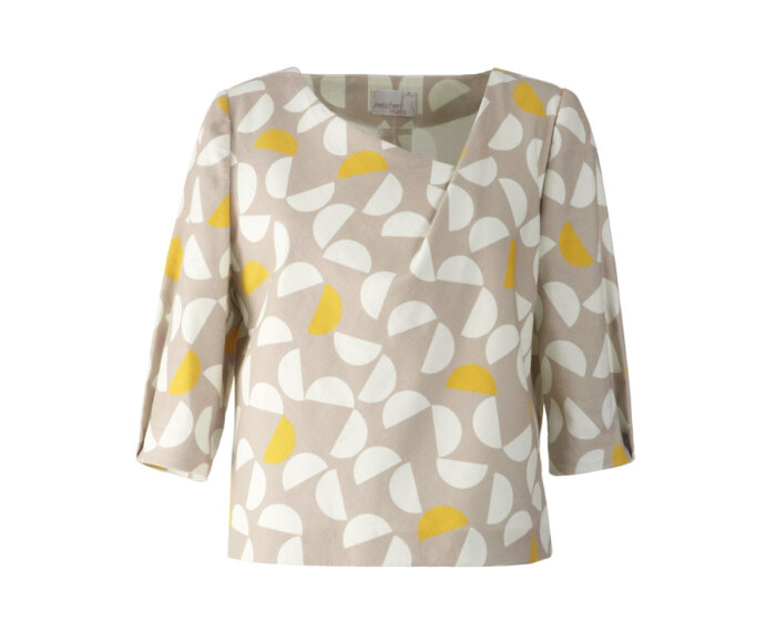 Zwischenmass Schnittmuster  BLUSE MIT AUSSCHNITTFALTE 168 M (Mittlerer Umfang)