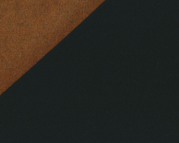 Doubleface Woll-Strickstoff FRIEDRICH, schwarz-hellbraun