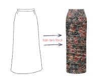 Seidensatin LORNA, bestickte Rosen, Toptex