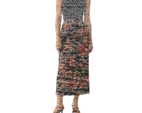 Seidensatin LORNA, bestickte Rosen, Toptex