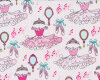 Patchworkstoff BELLA-RINA, Ballett-Kleid, weiß-rosa