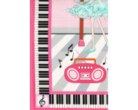 90-cm-Panel Patchworkstoff BELLA-RINA, Ballerinas, rosa-pink