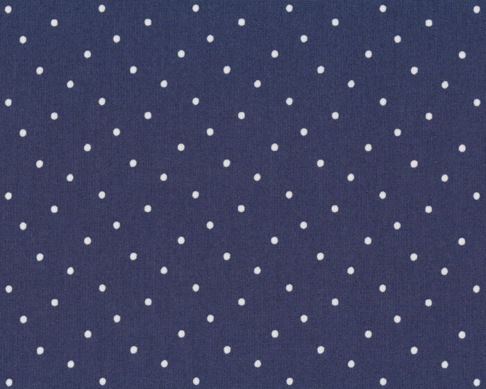 Patchworkstoff POLKA DOT, Punkte, jeansblau-weiß