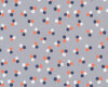 Baumwollstoff BRUSH DROPS, Dreier-Punkte, grau-orange