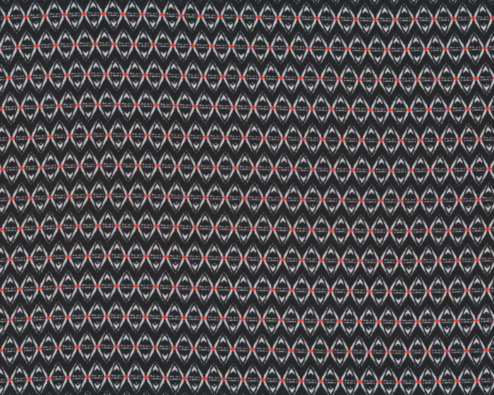 Viskosekrepp VIENNA, Rautenstreifen, schwarz