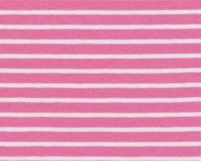 Baumwoll-Jersey CAMPAN, Streifen, rosa-weiß