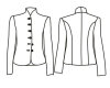Zwischenmass Schnittmuster WALKJACKE 168 K (Kleiner Umfang)