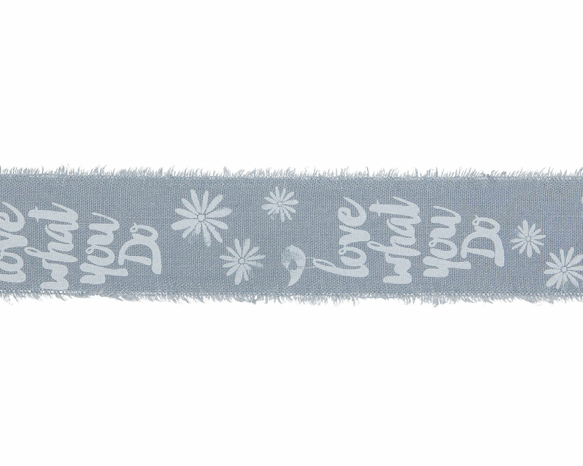 Baumwoll-Leinenband Blau, 3,8 Cm X 20 M – Mit Fransen, Boho-Style | Für Geschenke, Hochzeit, DIY, Dekoration