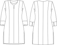 Zwischenmass Schnittmuster KAFTAN MIT SEITLICHEN SCHLITZEN 168 M (Mittlerer Umfang)