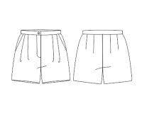 Zwischenmass Schnittmuster KURZE HOSE MIT BUNDFALTEN