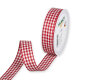 3 m Webband VICHYKARO, kariert, 25 mm, rot
