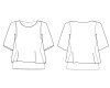 Zwischenmass Schnittmuster WEITE BLUSE MIT TOP 168 M (Mittlerer Umfang)