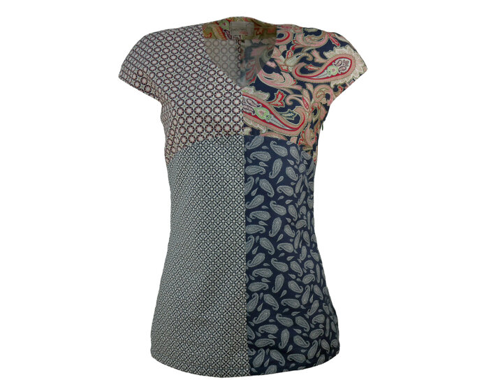 Zwischenmass Schnittmuster PATCHWORK-BLUSE 168 K (Kleiner Umfang)