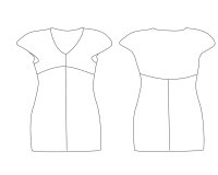 Zwischenmass Schnittmuster PATCHWORK-BLUSE 168 K (Kleiner Umfang)