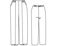 Zwischenmass Schnittmuster WEITE HOSE MIT FALTE 168 M (Mittlerer Umfang)