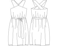 Zwischenmass Schnittmuster KLEID MIT ÜBERKREUZTEN TRÄGERN
