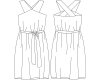 Zwischenmass Schnittmuster KLEID MIT ÜBERKREUZTEN TRÄGERN