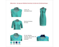 Zwischenmass Schnittmuster JEANS-KLEID 168 M (Mittlerer Umfang)