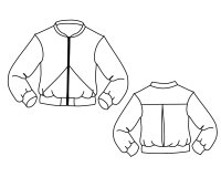 Zwischenmass Schnittmuster BLOUSON MIT SCHRÄGEN TASCHEN 168 K (Kleiner Umfang)