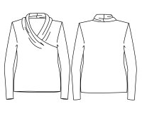 Zwischenmass Schnittmuster SHIRT IN WICKELOPTIK