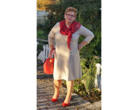 Zwischenmass Schnittmuster KLEID MIT TEILUNGSNÄHTEN 168 K (Kleiner Umfang)