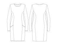 Zwischenmass Schnittmuster KLEID MIT TEILUNGSNÄHTEN 168 M (Mittlerer Umfang)