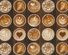 Patchworkstoff COMMON GROUNDS, Latte-Art, hellbraun-dunkelbraun