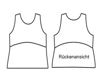 Zwischenmass Schnittmuster  ZIPFELTOP 168 K (Kleiner Umfang)