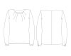 Zwischenmass Schnittmuster BLUSE MIT FALTEN