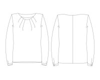 Zwischenmass Schnittmuster BLUSE MIT FALTEN 168 M (Mittlerer Umfang)