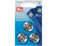 Annäh-Druckknöpfe, silber, Prym 13 mm (6 Stück)