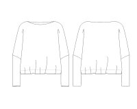 Zwischenmass Schnittmuster PULLOVER 168 M (Mittlerer Umfang)