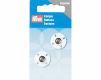 Annäh-Druckknöpfe STYLE, 18 und 25 mm, 2 Stück, weiß, Prym 18 mm
