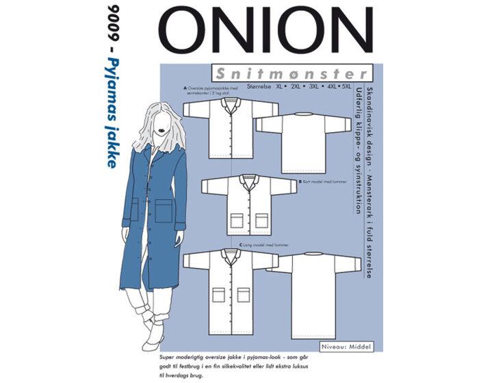 Oversize-Jacke, PLUSGRÖSSE, Schnittmuster ONION 9009