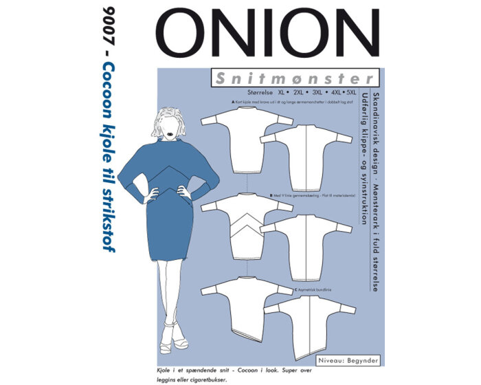 Cocoon-Kleid aus Jersey, PLUSGRÖSSE, Schnittmuster ONION 9007
