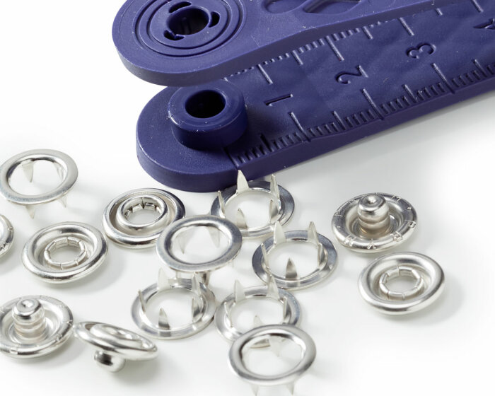 Jersey-Druckknöpfe RING, silber, Prym 10 mm