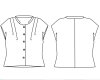 Zwischenmass Schnittmuster BLUSE MIT STEHKRAGEN 168 K (Kleiner Umfang)