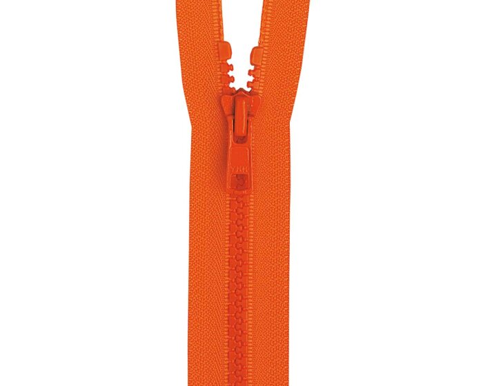 YKK 1 Weg teilbar Reißverschluß Kunststoffspirale 5 mm orange 50-80 cm 