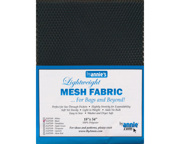 Netzstoff MESH by Annies, Zuschnitt  45 x 137 cm schwarz