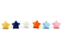 Kinderknopf STERNE, glänzend, Union Knopf helllila