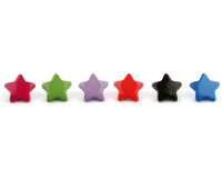 Kinderknopf STERNE, glänzend, Union Knopf helllila