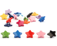 Kinderknopf STERNE, glänzend, Union Knopf olivgrün