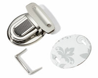 Steckschloss für Taschen, Prym silber