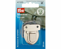 Steckschloss für Taschen, Prym silber