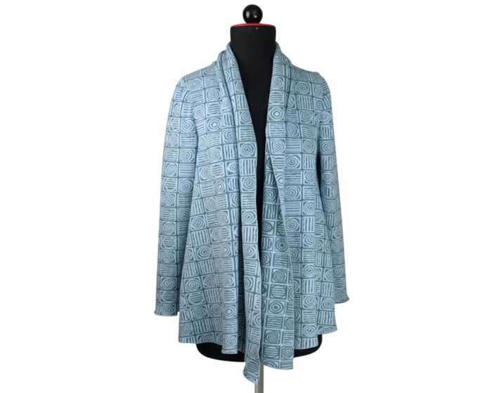 Zwischenmass Schnittmuster STRICKJACKE MIT SCHALKRAGEN 168 M (Mittlerer Umfang)